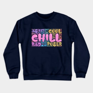 80s Slang Word Art Crewneck Sweatshirt